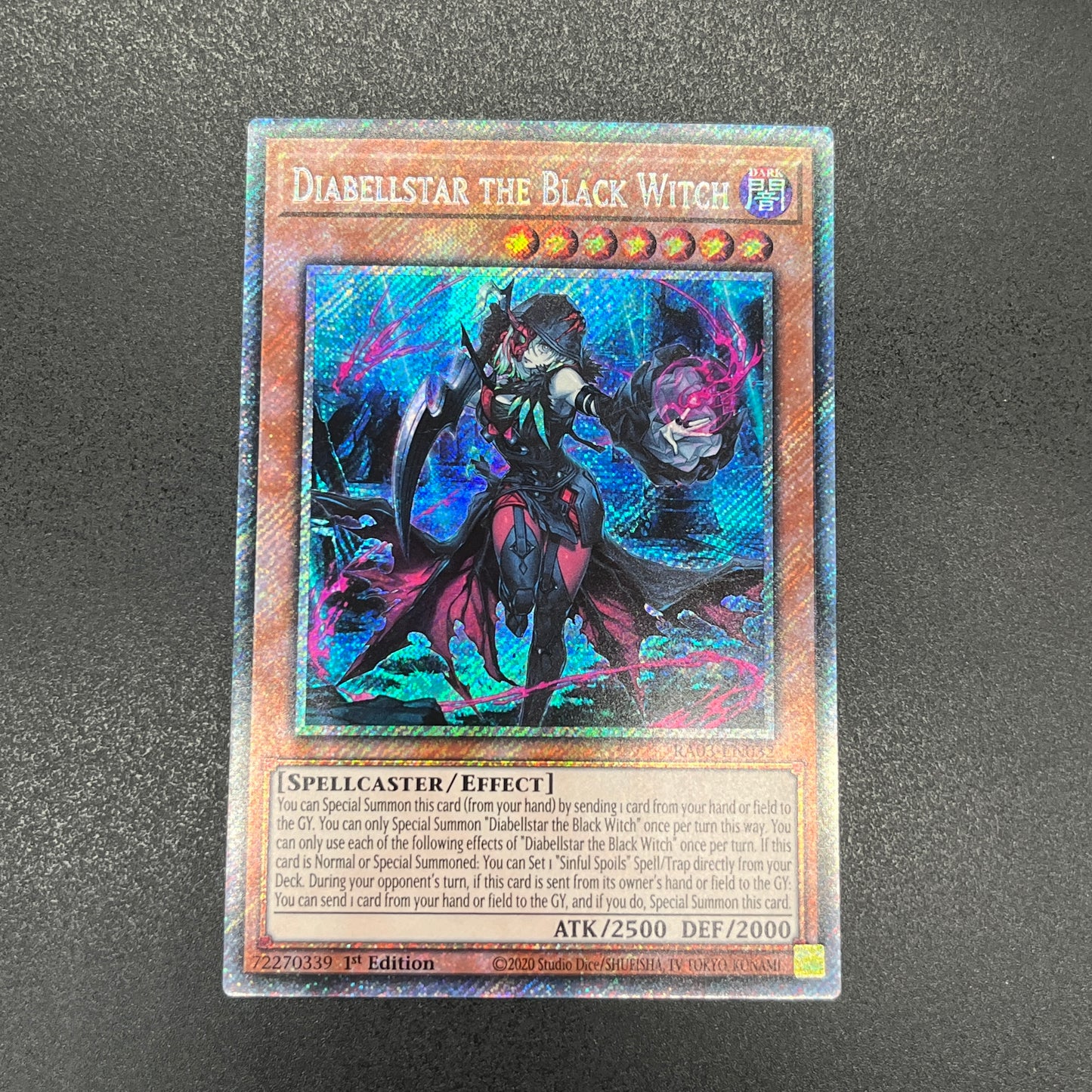 遊戯王 黒魔女ディアベルスター/プラチナ/英語/1st/EU