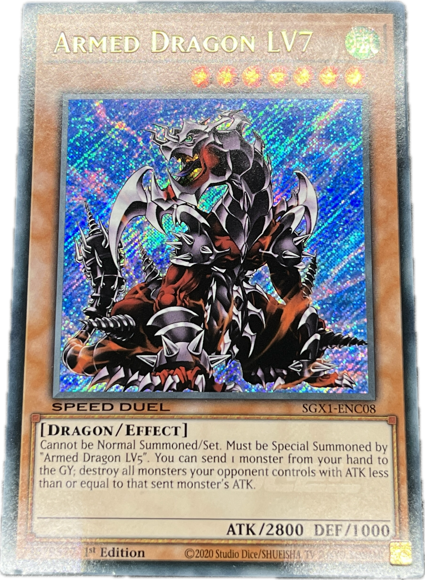 遊戯王 アームド・ドラゴン LV7/シークレット/英語/1st