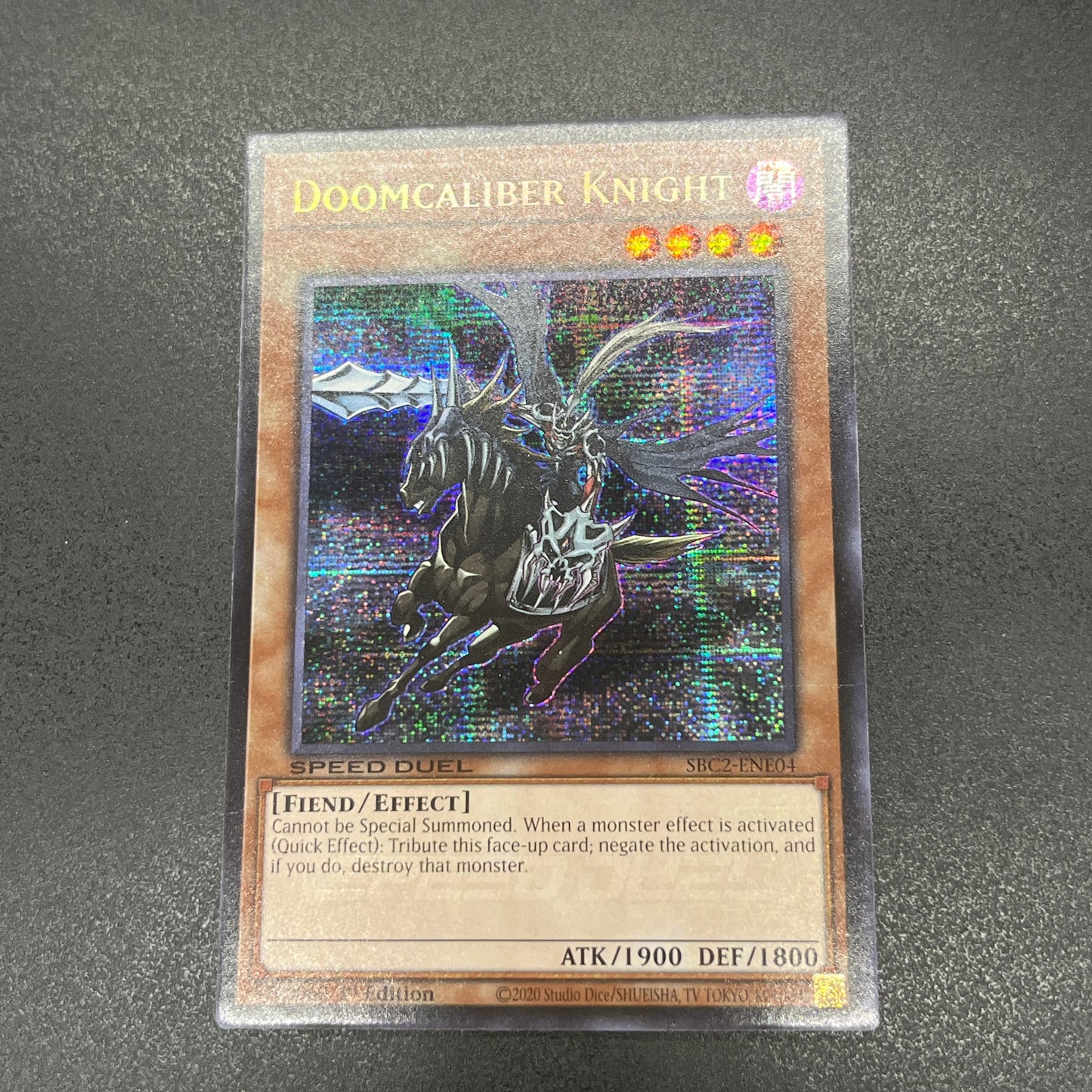 遊戯王 死霊騎士デスカリバー・ナイト/シークレット/英語/1st