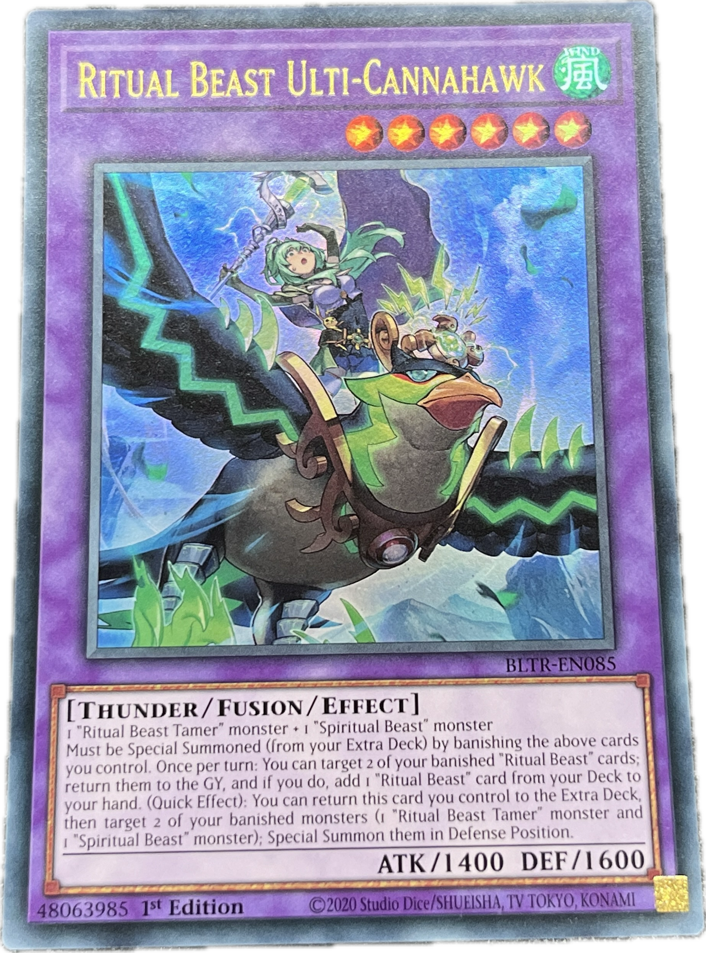 遊戯王 聖霊獣騎 カンナホーク/ウルトラ/英語/1st