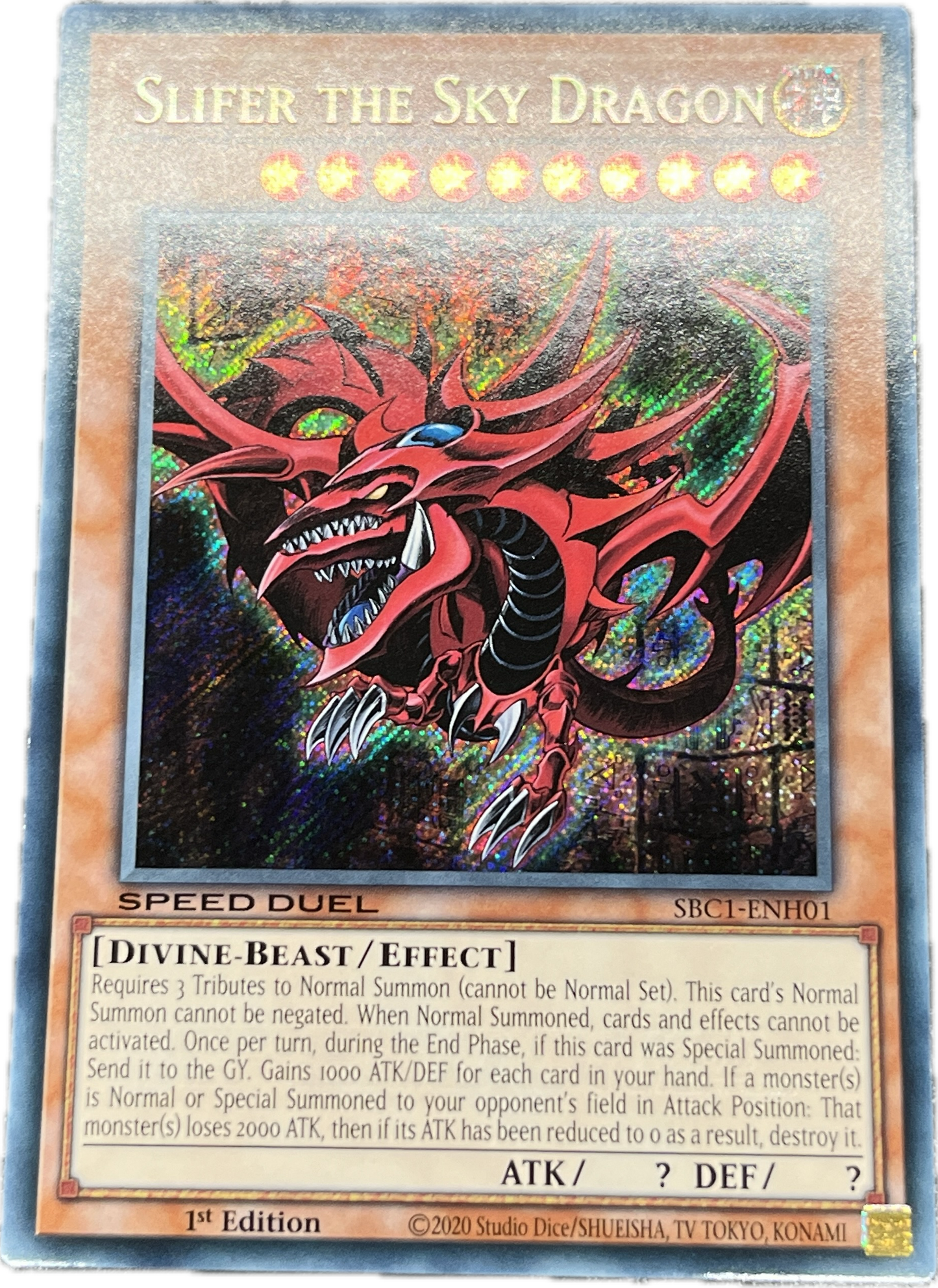 遊戯王 オシリスの天空竜/シークレット/英語/1st