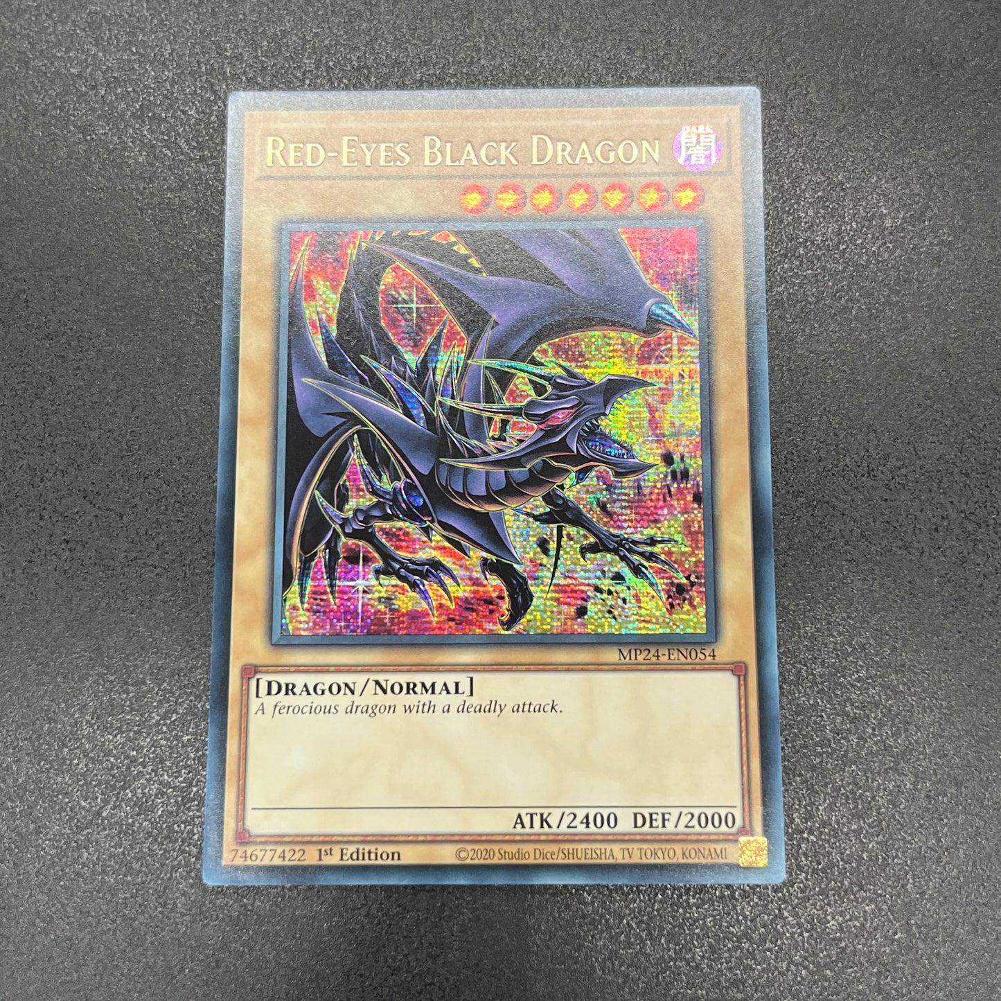 遊戯王 真紅眼の黒竜/シークレット/英語/1st/EU版