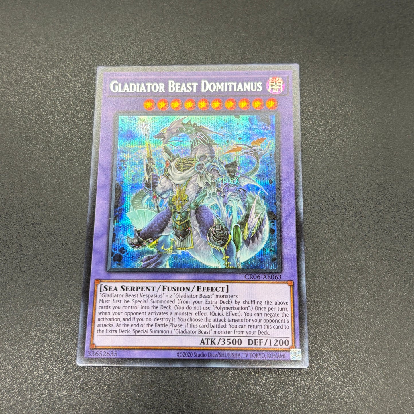 遊戯王 剣闘獣ドミティアノス/シークレット/英語/泰亜版