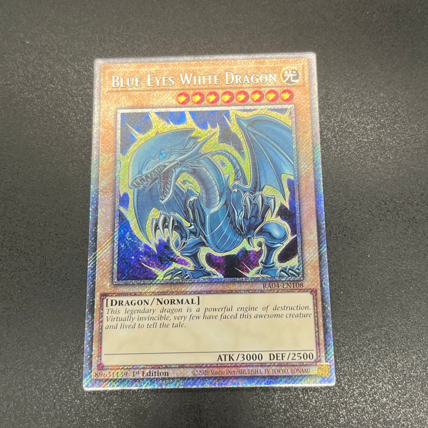 遊戯王 青眼の白龍/プラチナ/英語/1st/EU版