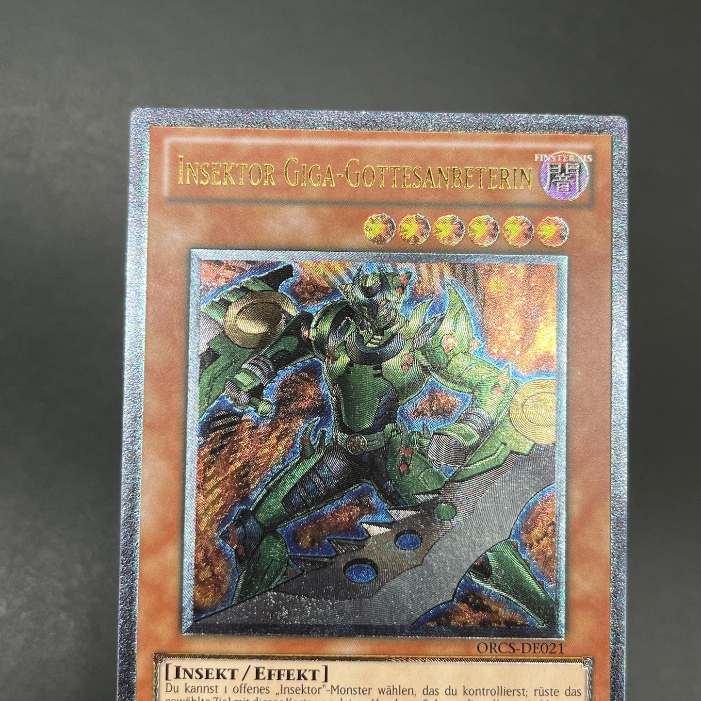 遊戯王 甲虫装機 ギガマンティス/レリーフ/ドイツ語/EU版