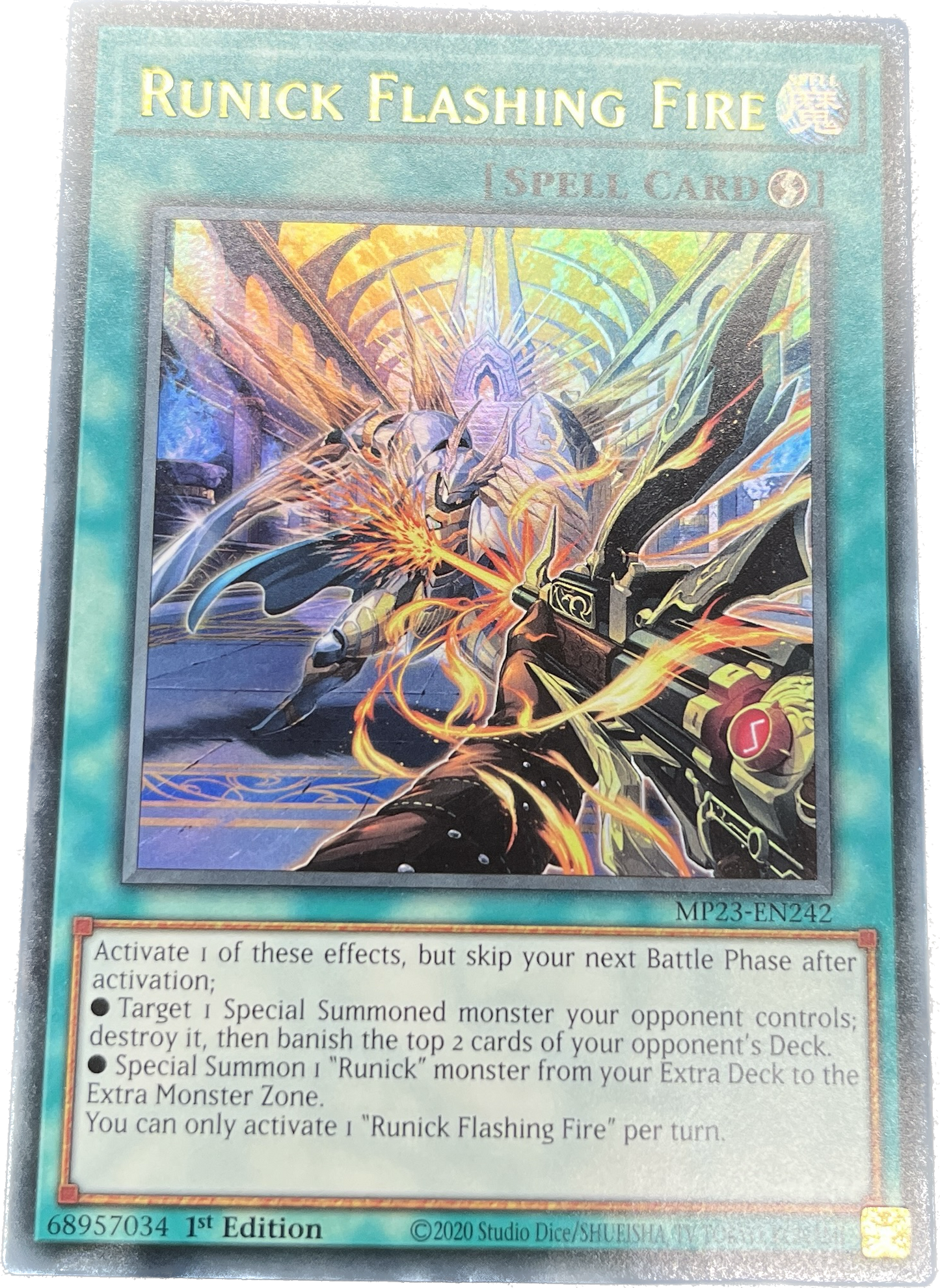 遊戯王 輝く炎の神碑/ウルトラ/英語/1st