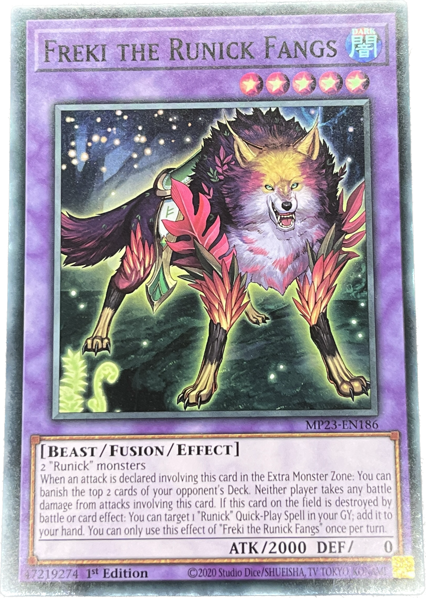 遊戯王 神碑の牙フレーキ/スーパー/英語/1st