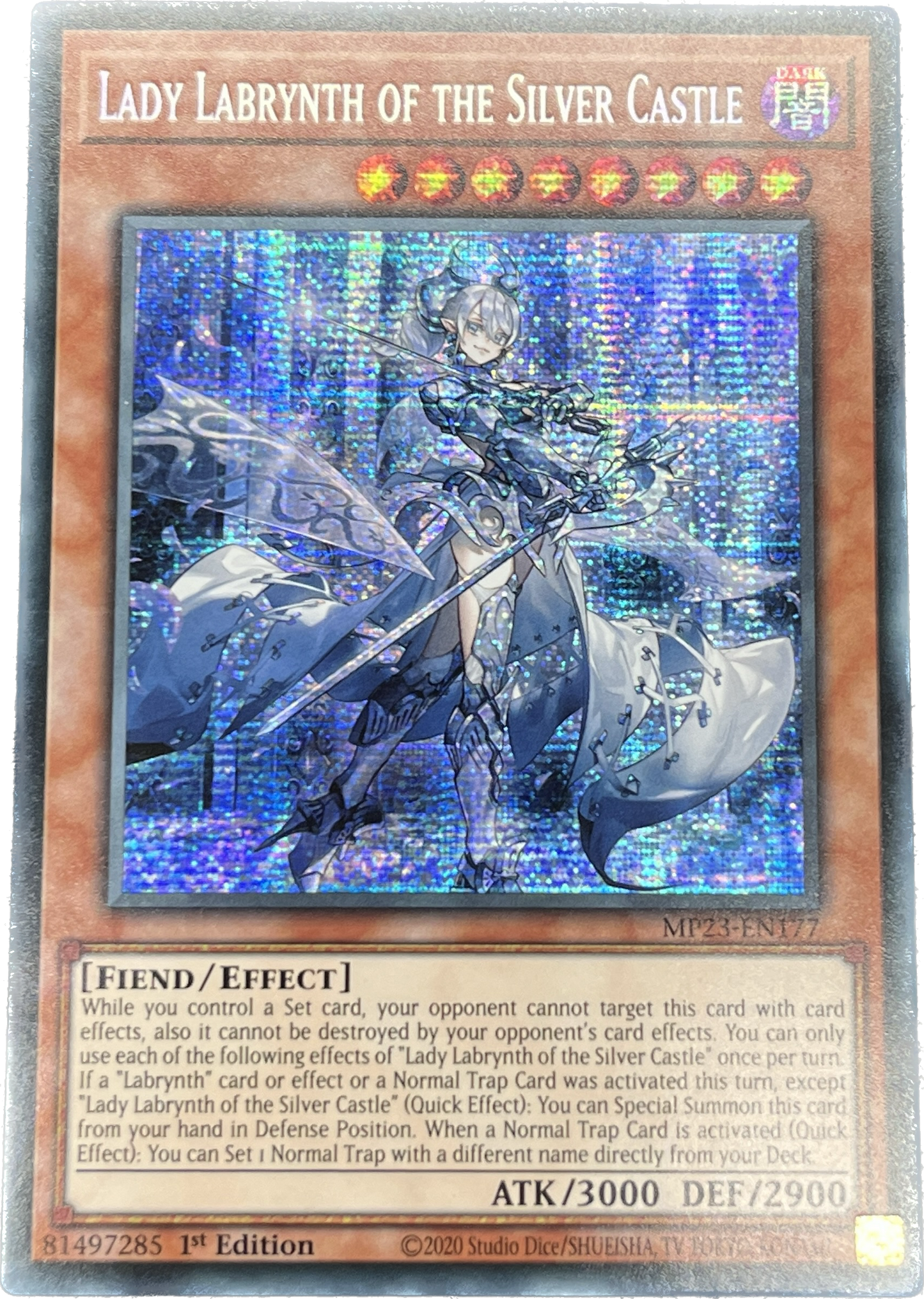 遊戯王 迷宮城の白銀姫/シークレット/英語/1st