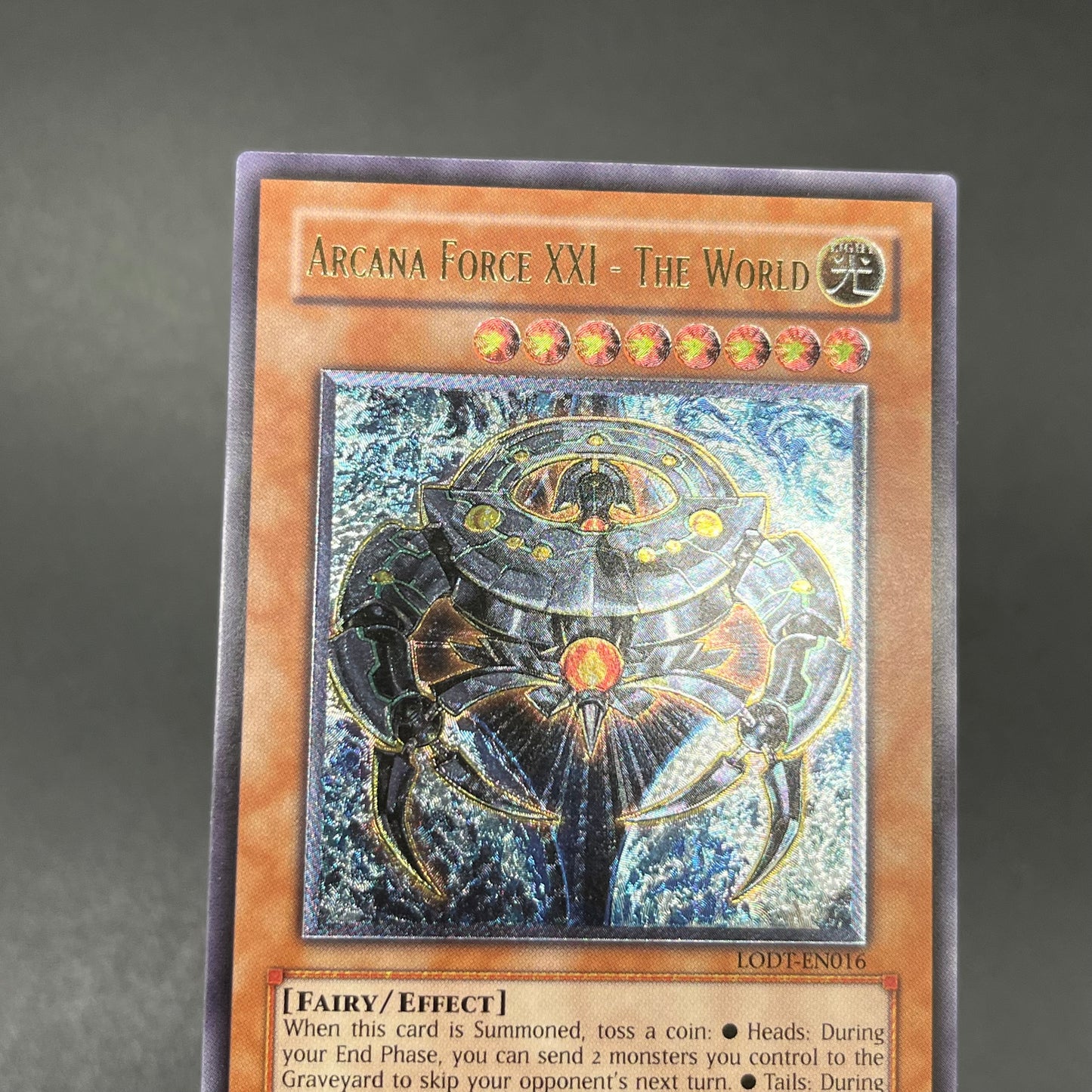 遊戯王 アルカナフォースXXI−THE WORLD/レリーフ/ドイツ語/EU版