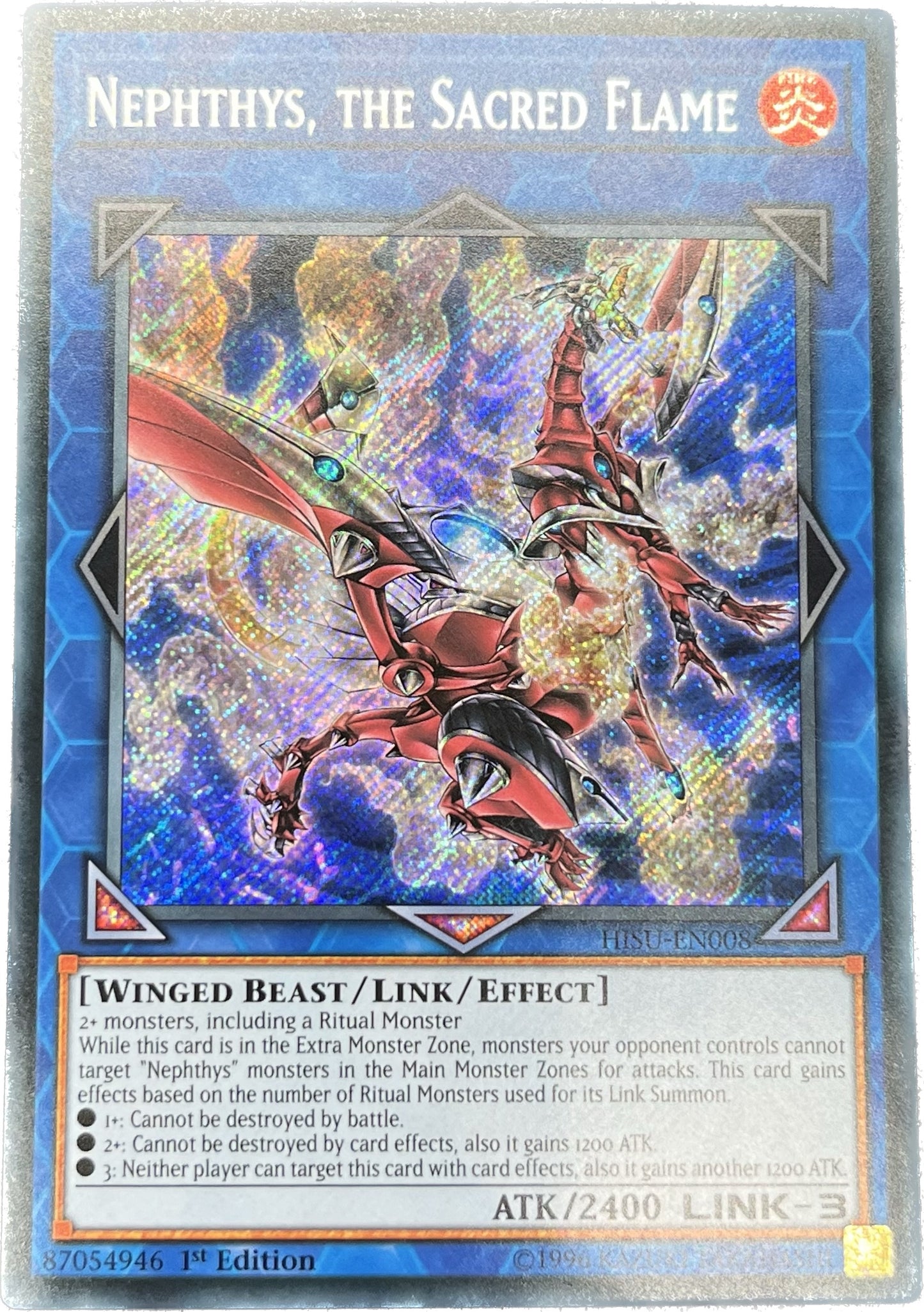 遊戯王 焔凰神-ネフティス/シークレット/英語/1st