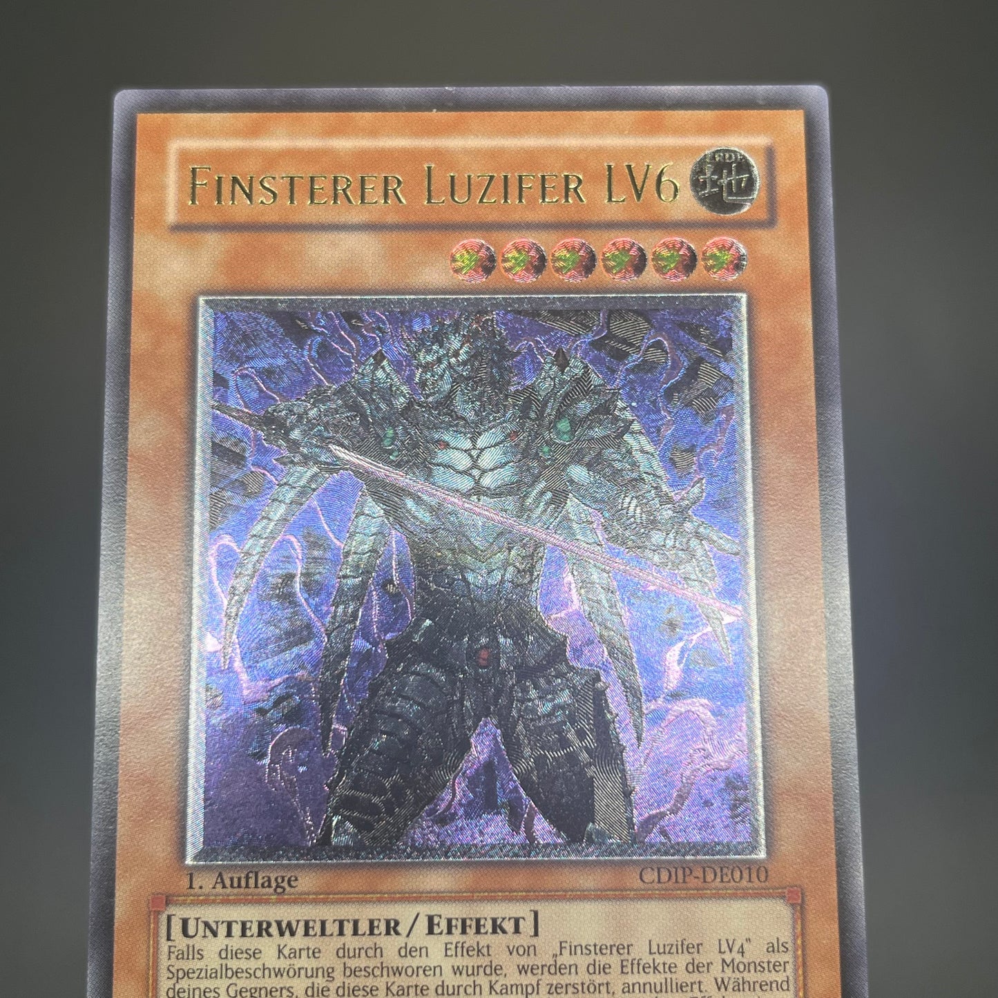 遊戯王 漆黒の魔王 LV6/レリーフ/ドイツ語/1st/EU