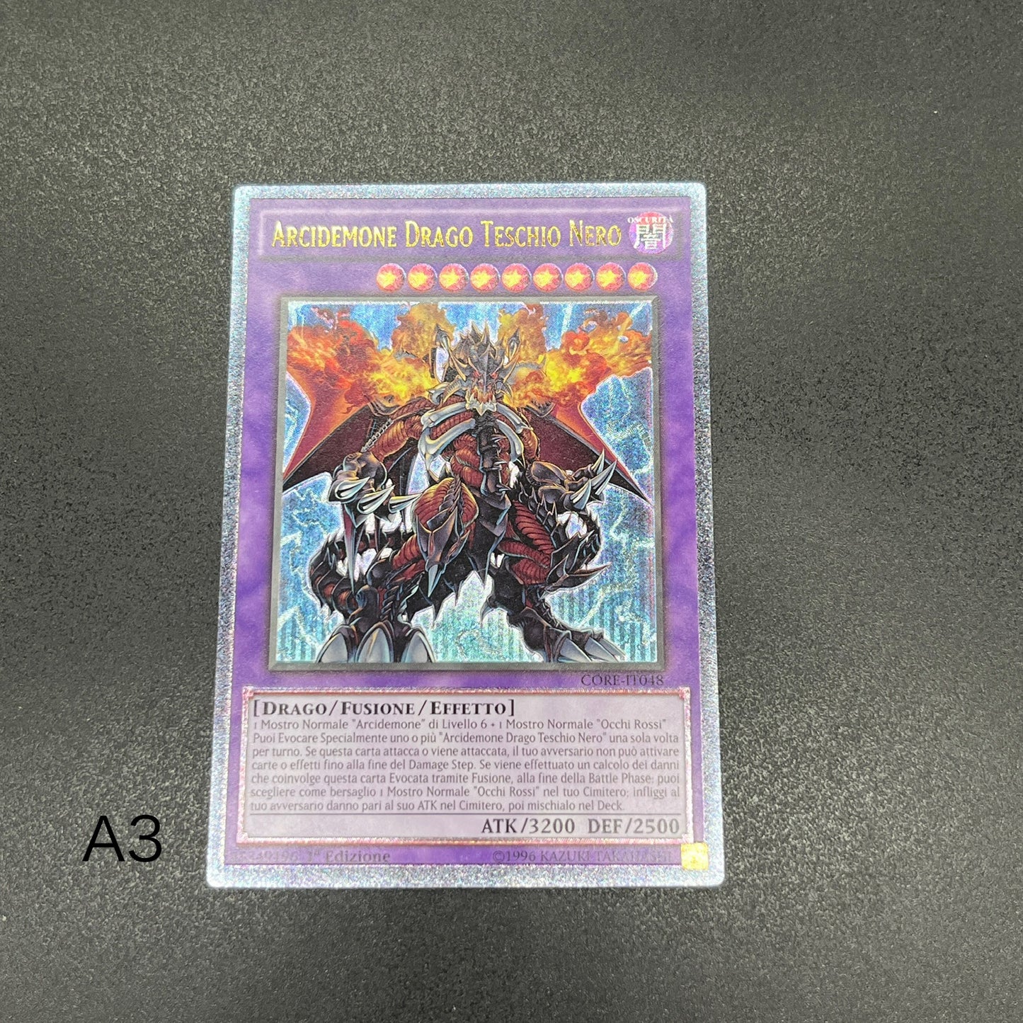 遊戯王　悪魔竜ブラック・デーモンズ・ドラゴン/レリーフ/イタリア/1st/EU版