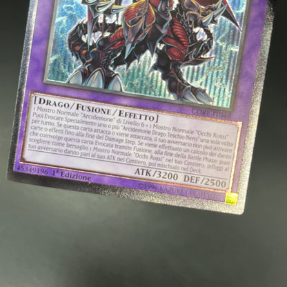 遊戯王　悪魔竜ブラック・デーモンズ・ドラゴン/レリーフ/イタリア/1st/EU版