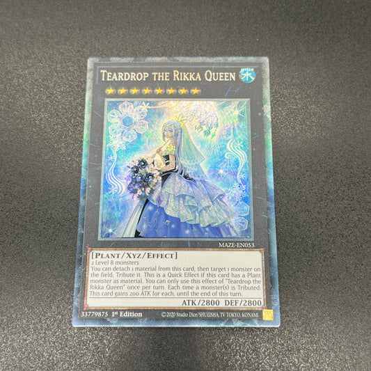 遊戯王　六花聖ティアドロップ/コレクターズレア/英語/1st/EU版
