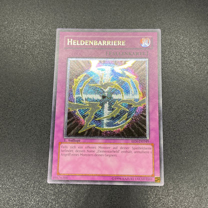 遊戯王　ヒーロー・バリア/レリーフ/ドイツ語/1st/EU版