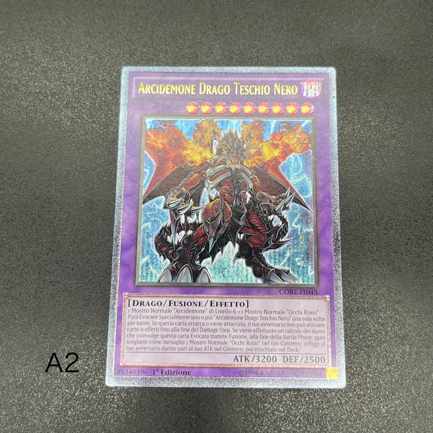 遊戯王　悪魔竜ブラック・デーモンズ・ドラゴン/レリーフ/イタリア/1st/EU版