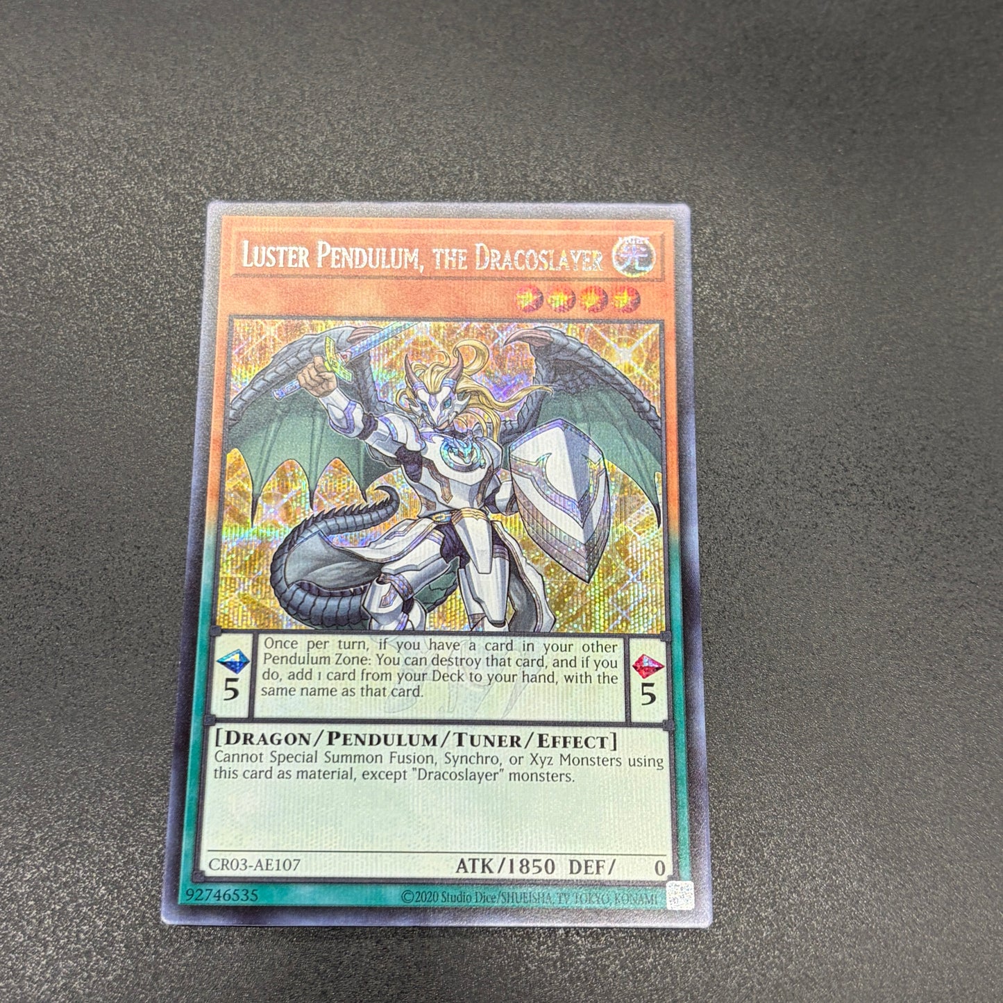 遊戯王　竜剣士ラスターＰ/シークレット/英語/泰亜版