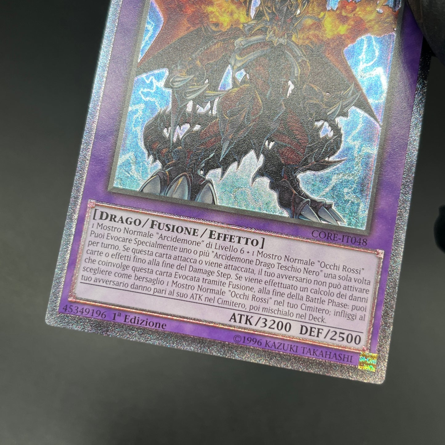 遊戯王　悪魔竜ブラック・デーモンズ・ドラゴン/レリーフ/イタリア/1st/EU版