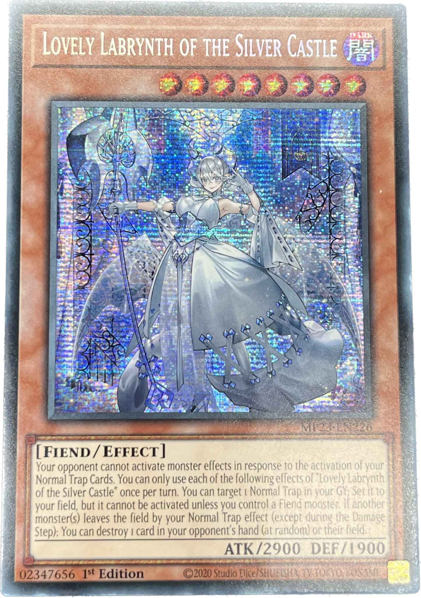 【PSA10】白銀の城のラビュリンス シークレット 遊戯王 白銀の城のラビュリンス/シークレット/英語/1st