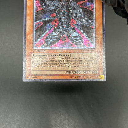 遊戯王　漆黒の魔王 ＬＶ８/レリーフ/ドイツ語/1st/EU