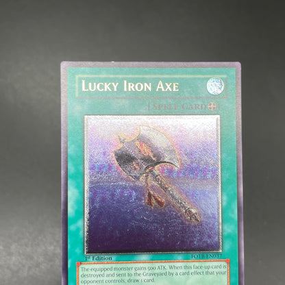 遊戯王　幸運の鉄斧/レリーフ/英語/1st/EU版
