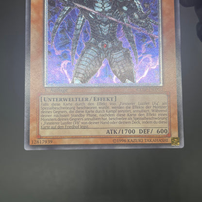 遊戯王　漆黒の魔王 ＬＶ６/レリーフ/ドイツ語/1st/EU