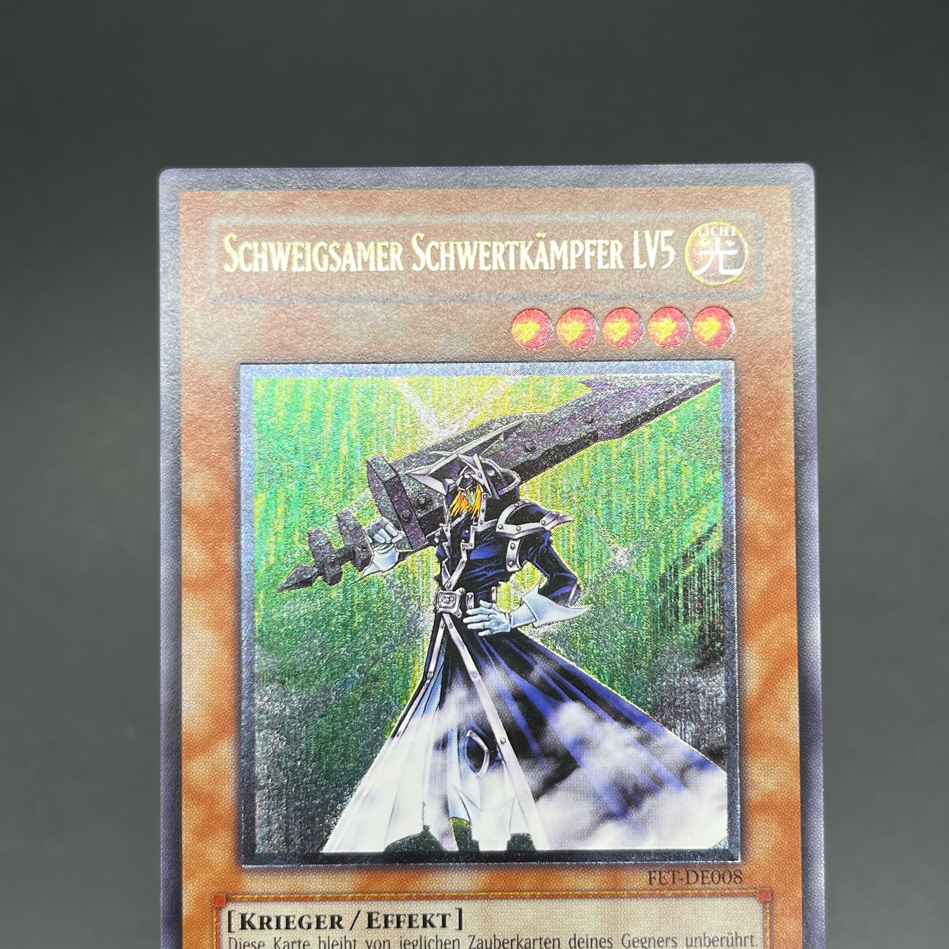 遊戯王 レリーフ サイレントソードマンLV5 未使用 遊戯王 サイレント・ソードマンLV5/レリーフ/ドイツ語/EU版